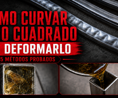 Cover about bending square tubing without deformation, showing curved metal profiles, a tube filled with rosin, and molten resin being poured in as internal support.
