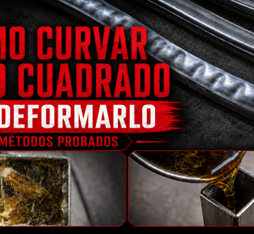 Cover about bending square tubing without deformation, showing curved metal profiles, a tube filled with rosin, and molten resin being poured in as internal support.