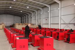 Assembly of the components. MX340 Ironworkersg Machines