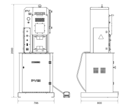 Dimensions de la màquinaPremsa hidràulica per a forja PV21