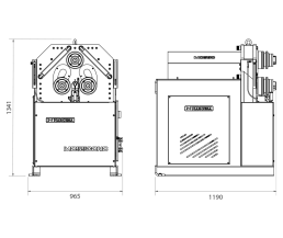 Dimensiones de la máquinaDobladora CNC de tubos MC550CNC