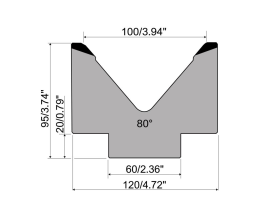 Matriz de dobra tipo Promecam M95.80.100