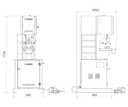 Dimensions de la machinePoinçonneuse hydraulique MX340G CNC