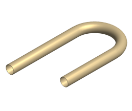 Bent pipe in fixe radius