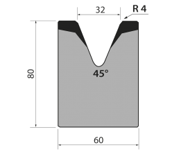 Matriz de dobra tipo Promecam M80.45.32