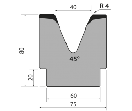 Matriz de dobra tipo Promecam M80.45.40