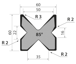 Matriz de dobra tipo Promecam M.460.R