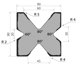 Matriz de dobra tipo Promecam M.490