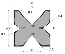 Matriz de dobra tipo Promecam M.490.70