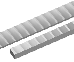 Conjunto de rolos de gravar barras e quadrados maciços 26 NOA60