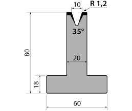 Matriz plegadora Promecam T80.10.35