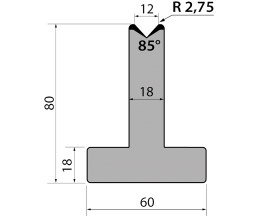 Matrice presse plieuse Promecam T80.12.85