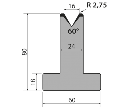 Matrice presse plieuse Promecam T80.16.60