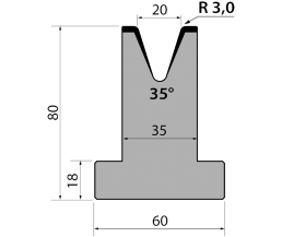 Matriz plegadora Promecam T80.20.35