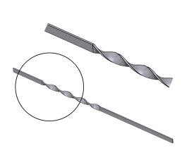 Matriz para torcer quadrado 40mm e barras de 50x10 mm ou 1 3/4" y 2"x3/8"polegada Whitwort